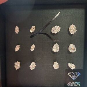 Elegant Silver Diamond Simulant Earrings